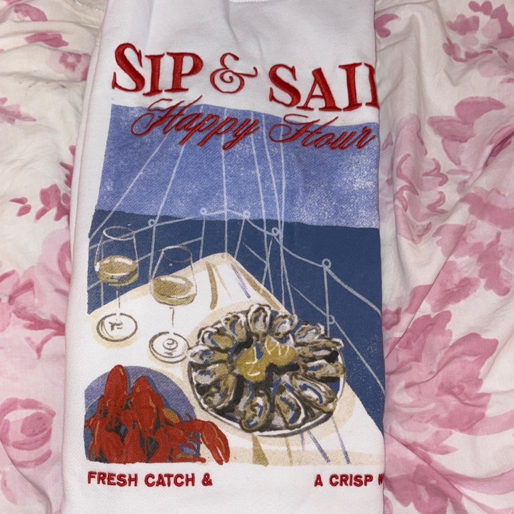 Sip & Sail Happy Hour long sleeve sweater